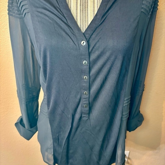 Gentlefawn Top Medium Black Grey Lightweight Viscose Super Soft Long Sleeves - Picture 3 of 15